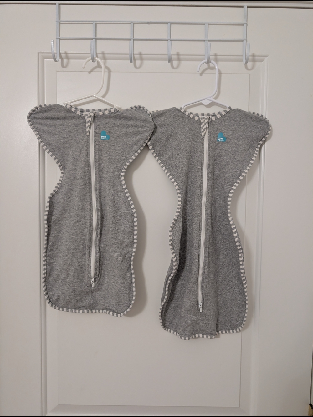Love to dream Bundle Of 2 Grey Swaddle Sleep Sacks Newborn And 0-3m